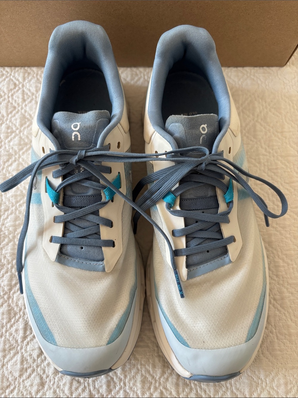 On Cloudvista Womens White and Blue Sneakers